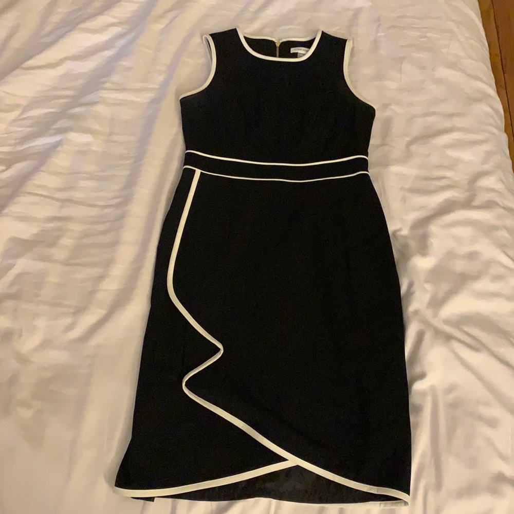 black and white dress